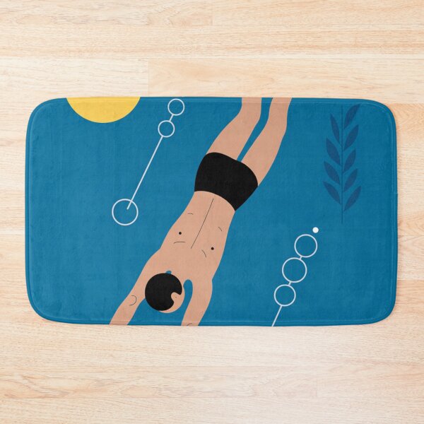 Item preview, The Diver Abstract Blue Background designed and sold by whitecat23.