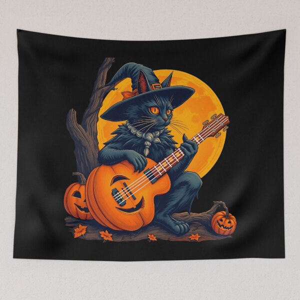 Item preview, Pumpkin Blues black cat designed and sold by Kamoufleur.
