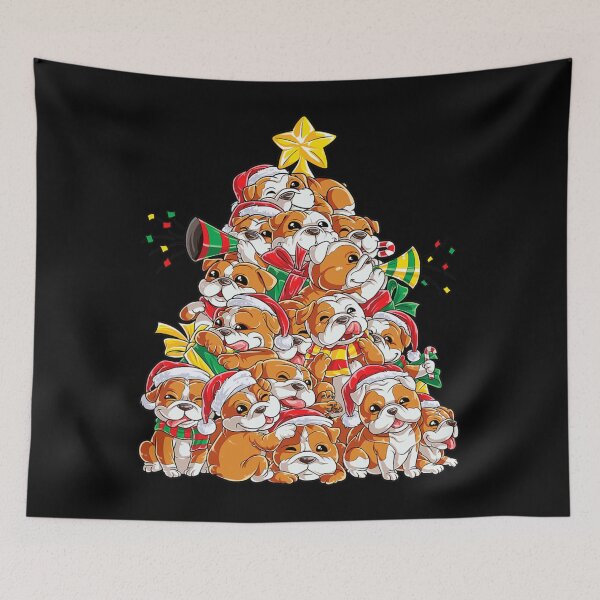 Item preview, English Bulldog Christmas Tree Dog Santa Xmas 	 Dogmas 		 designed and sold by egyckaroyesm.
