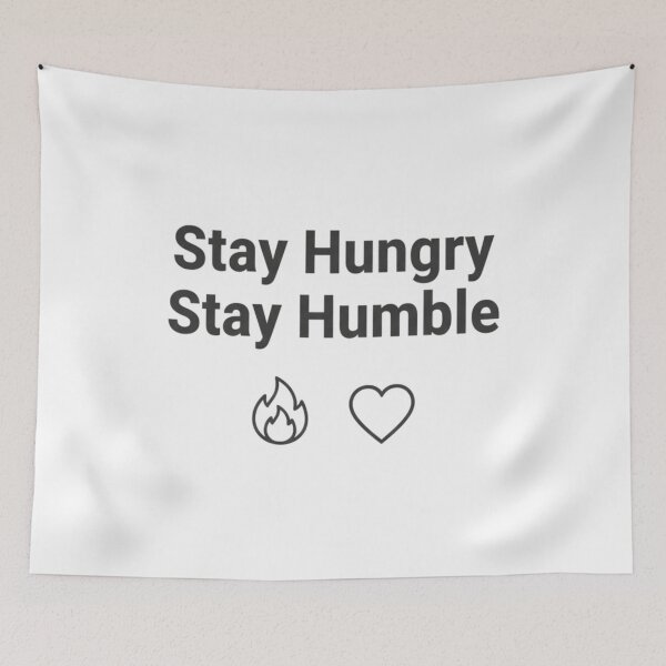 Item preview, Stay Hungry Stay Humble – Inspirational Minimalist Design designed and sold by Happyfreedom.