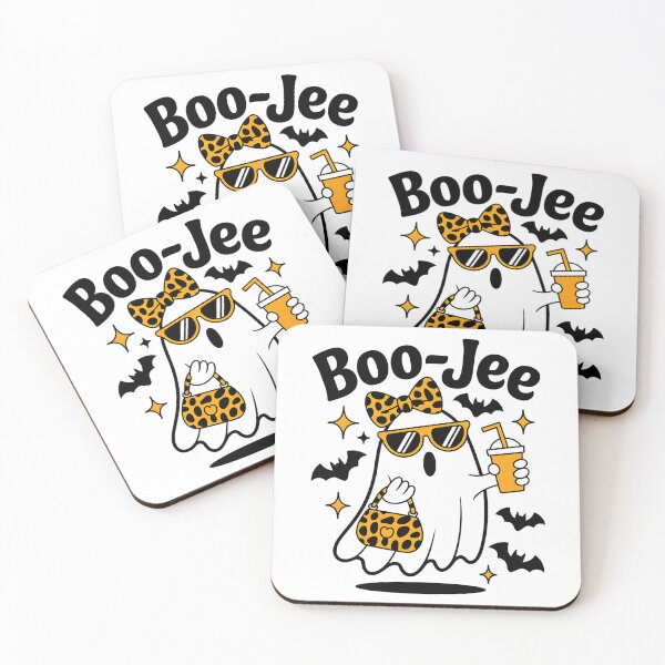 Item preview, Boo-Jee Ghost – Boujee Halloween Cute Ghost with Leopard Bow designed and sold by Jaanussar.