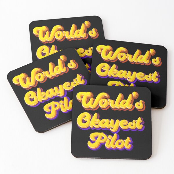 Item preview, World's okayest pilot aviation humor funny words designed and sold by HumansStuck12.