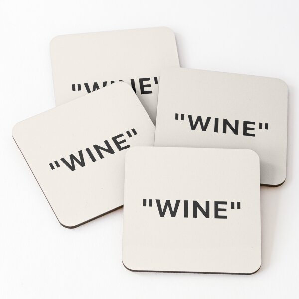 Item preview, "WINE" hyped gift, Wine coaster, home gift, "WINE" quotation marks coaster, For WINE designed and sold by re-make-.