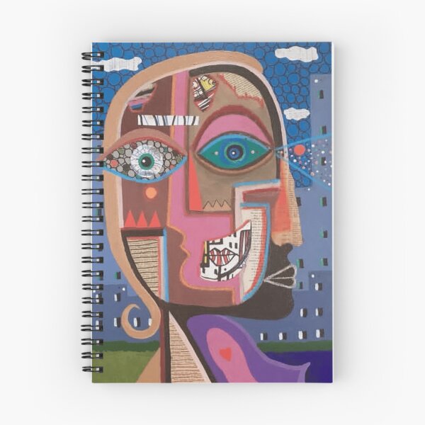 Item preview, Colorful Abstract Face with Symbolic Eyes designed and sold by Ellinasmouk.