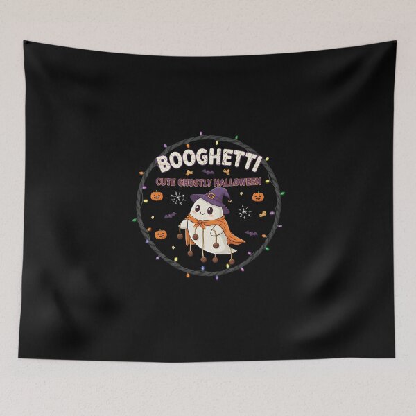 Item preview, "Booghetti Lights" - Whimsical Ghost Halloween Holiday Graphic designed and sold by DMNindustries.
