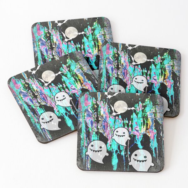 Item preview, Ghosts and bats on the move in the full moon night designed and sold by AnnabellaRh.