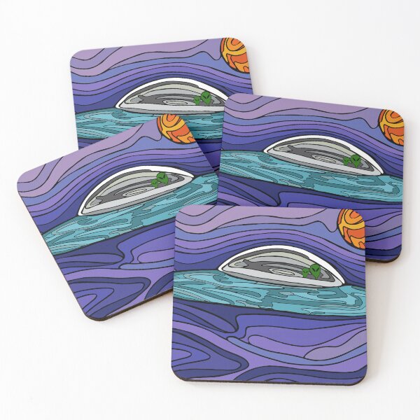 Item preview, We’re Here! Alien spacecraft in flight designed and sold by WendyBialek Designs.