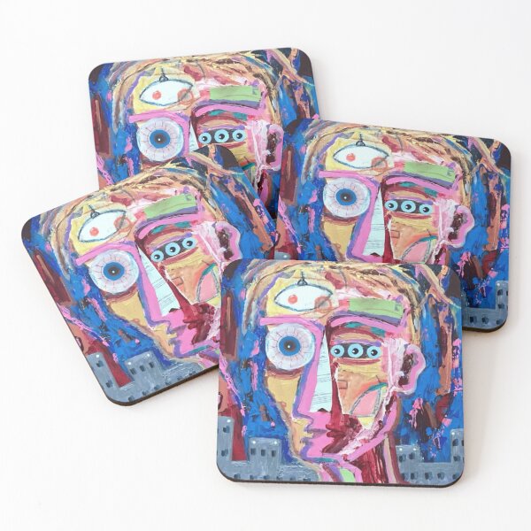 Item preview, Surreal Multi-Eyed Abstract Portrait designed and sold by Ellinasmouk.
