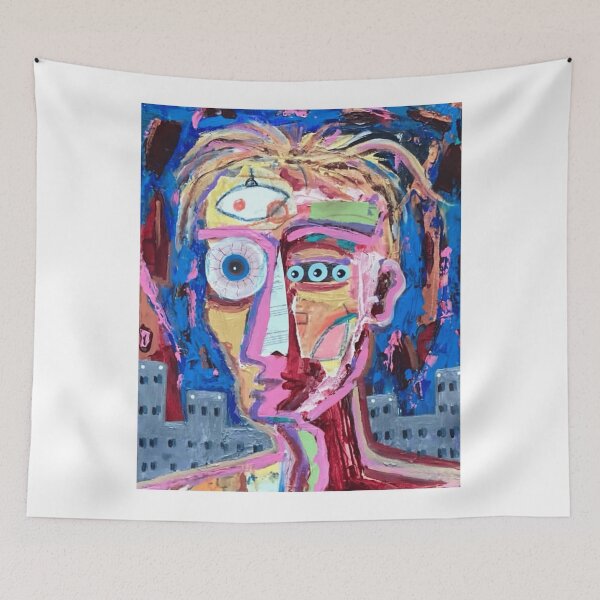 Item preview, Surreal Multi-Eyed Abstract Portrait designed and sold by Ellinasmouk.