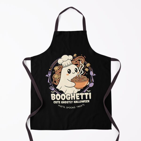 Item preview, Gourmet Ghoul: "Booghetti" Cute Ghost Chef Pasta Art designed and sold by DMNindustries.
