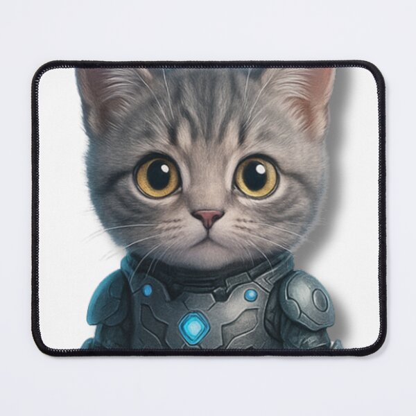 Item preview, Cyber Warrior Cat – Futuristic Armor Kitten designed and sold by D-T-Official.
