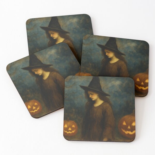 Item preview,  Lonely Witch Among Glowing Jack O’Lanterns Jigsaw designed and sold by ArtComixHaven.