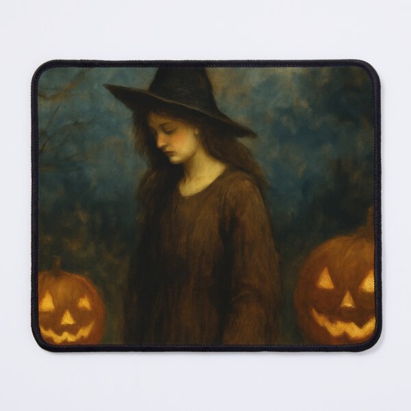 Item preview,  Lonely Witch Among Glowing Jack O’Lanterns Jigsaw designed and sold by ArtComixHaven.