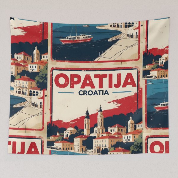 Item preview, Opatija Croatia 1950s Vintage Travel Tourism designed and sold by TravelersGems.