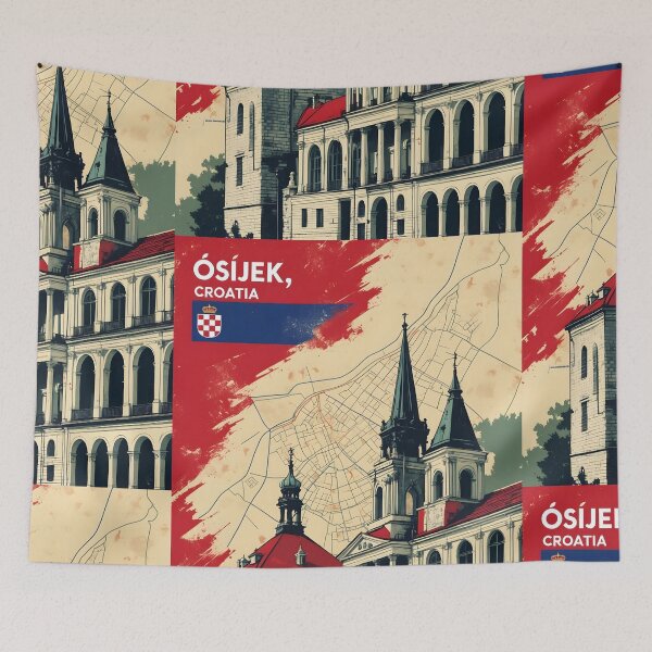 Item preview, Osijek Croatia 1950s Vintage Travel Tourism designed and sold by TravelersGems.