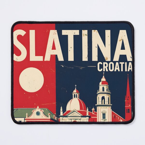Item preview, Slatina Croatia 1950s Vintage Travel Tourism designed and sold by TravelersGems.