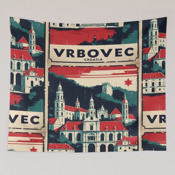 Item preview, Vrbovec Croatia 1950s Vintage Travel Tourism designed and sold by TravelersGems.