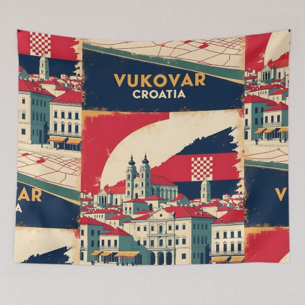 Item preview, Vukovar Croatia 1950s Vintage Travel Tourism designed and sold by TravelersGems.