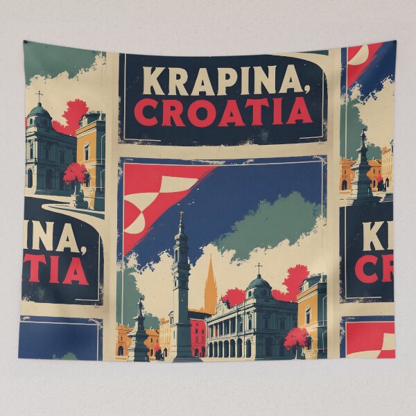 Item preview, Krapina Croatia 1950s Vintage Travel Tourism designed and sold by TravelersGems.