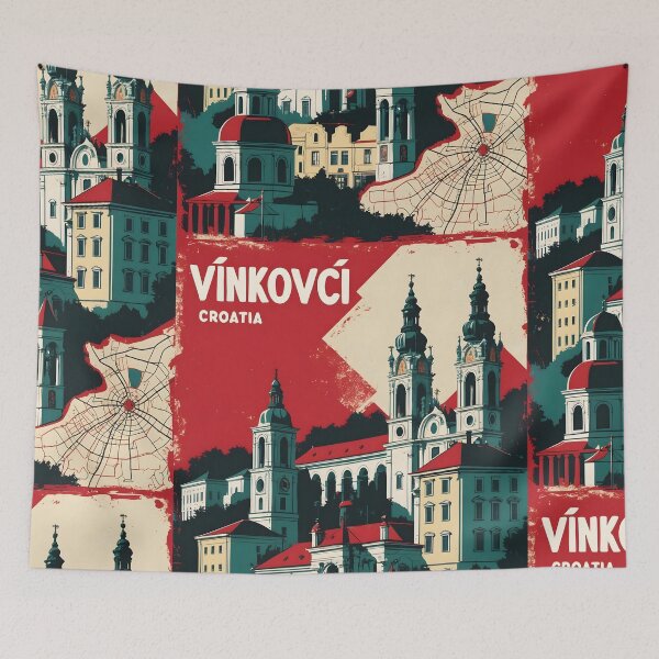 Item preview, Vinkovci Croatia 1950s Vintage Travel Tourism designed and sold by TravelersGems.