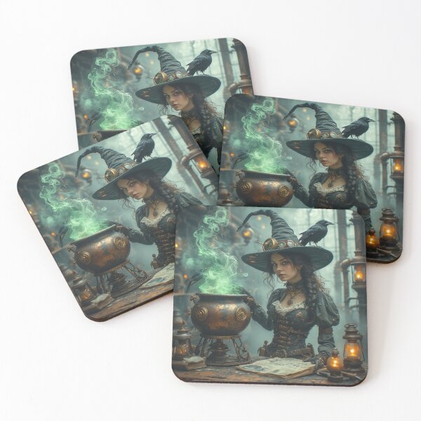 Item preview, Steampunk Witch's Alchemical Forge: Victorian Halloween Art designed and sold by Eden Underground Radio (Official Merch).