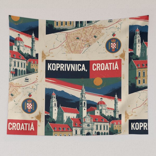 Item preview, Koprivnica, Croacia: Viajes y turismo vintage de los años 50 designed and sold by TravelersGems.