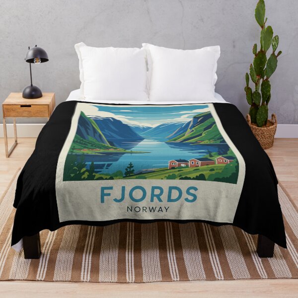 Item preview, Norway Fjords Poster – Travel Wall Art Print, Scandinavian Landscape Home Décor designed and sold by paulo silveira.