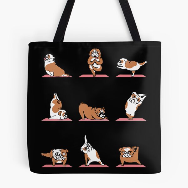 Item preview, English Bulldog Yoga Puppy Yoga Poses and Meditation 		 designed and sold by marataomaetop.