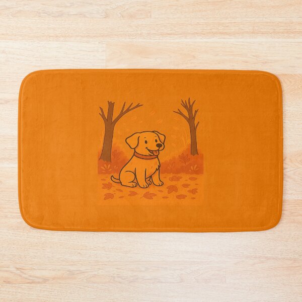 Item preview, Cute Dog in Autumn Forest Cartoon Design designed and sold by MiLaKK.