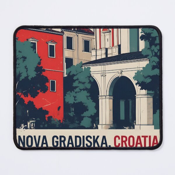 Item preview, Nova Gradiska Croatia 1950s Vintage Travel Tourism designed and sold by TravelersGems.