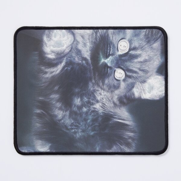 Item preview, Surreal Button-Eyed Cat – Dreamlike Inverted Kitty Art designed and sold by Небесный котенок.