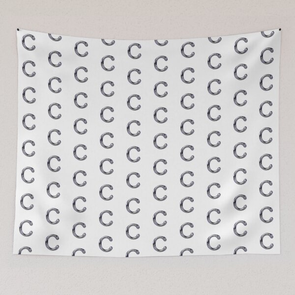 Item preview, Letter C – 3D Liquid Chrome Tinsel Monogram Design designed and sold by uncoXab.