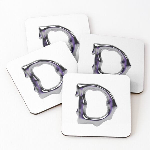 Item preview, Letter D – 3D Liquid Chrome Tinsel Monogram Design designed and sold by uncoXab.