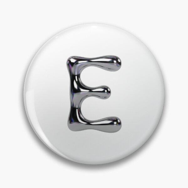 Item preview, Letter E – 3D Liquid Chrome Tinsel Monogram Design designed and sold by uncoXab.