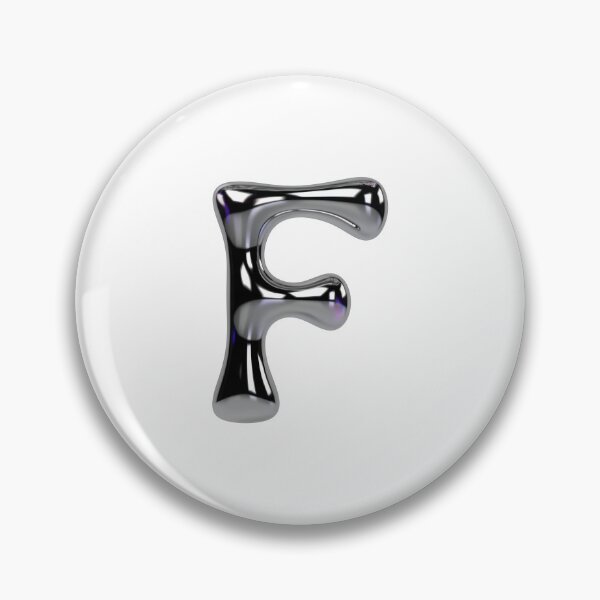 Item preview, Letter F – 3D Liquid Chrome Tinsel Monogram Design designed and sold by uncoXab.