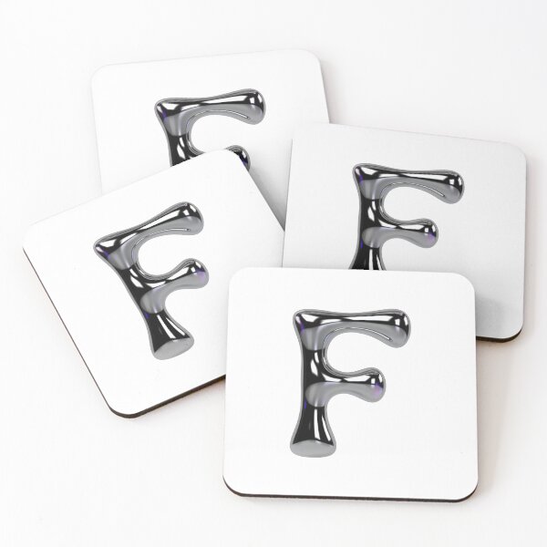Item preview, Letter F – 3D Liquid Chrome Tinsel Monogram Design designed and sold by uncoXab.