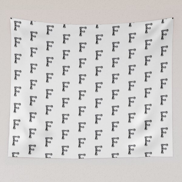 Item preview, Letter F – 3D Liquid Chrome Tinsel Monogram Design designed and sold by uncoXab.