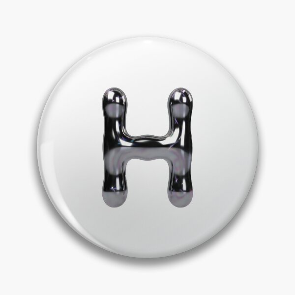 Item preview, Letter H – 3D Liquid Chrome Tinsel Monogram Design designed and sold by uncoXab.
