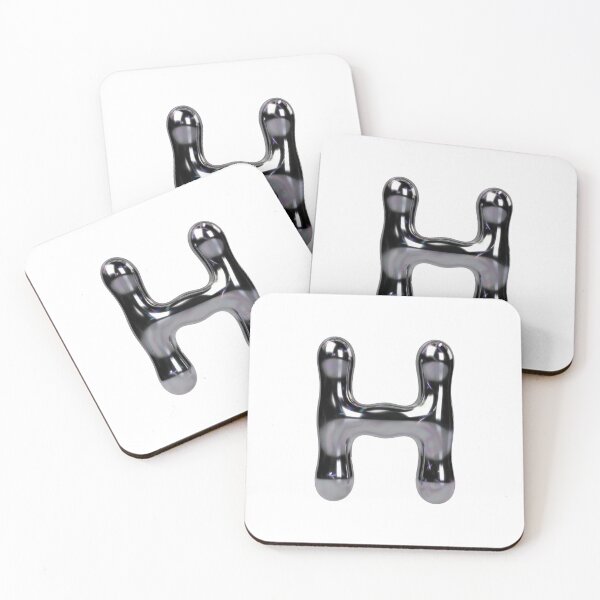Item preview, Letter H – 3D Liquid Chrome Tinsel Monogram Design designed and sold by uncoXab.
