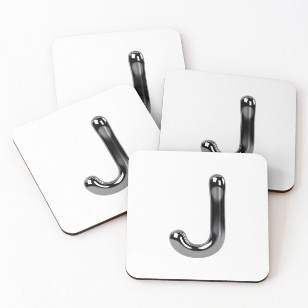 Item preview, Letter J – 3D Liquid Chrome Tinsel Monogram Design designed and sold by uncoXab.