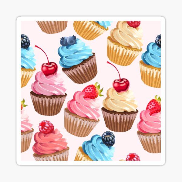 Tulup doorsticker 85x205cm Decorativo Sticker-Cupcake Compleanno 