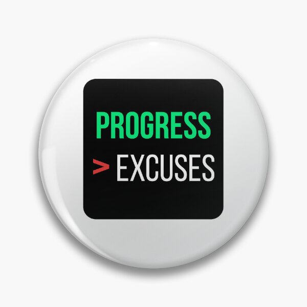 Item preview, Progress Over Excuses – Motivational Quote designed and sold by J0b4t.