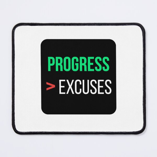 Item preview, Progress Over Excuses – Motivational Quote designed and sold by J0b4t.
