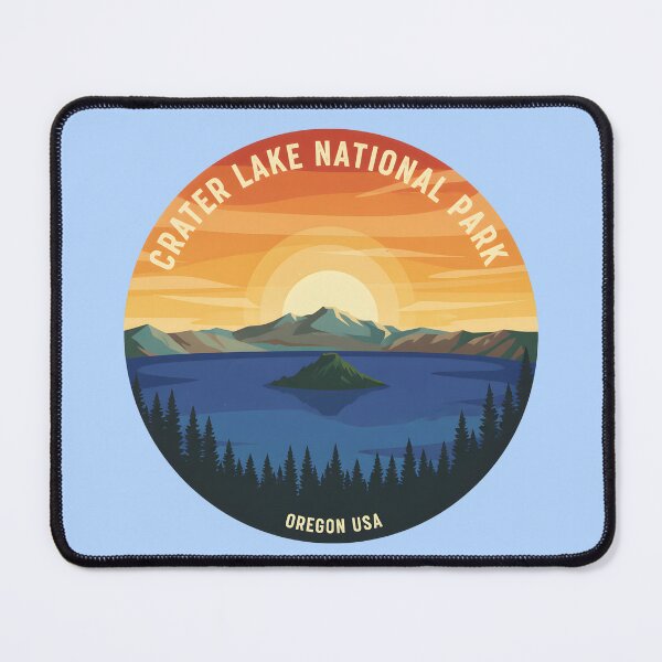 Item preview, Crater National Park Oregon Vintage USA Travel Art designed and sold by LittleArij.