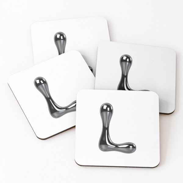 Item preview, Letter L – 3D Liquid Chrome Tinsel Monogram Design designed and sold by uncoXab.
