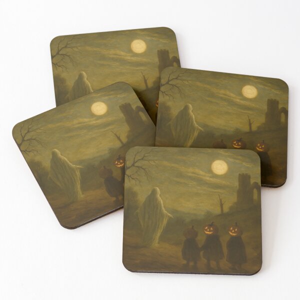 Item preview, Ghostly Encounter Beneath the Full Moon Ruins Jigsaw designed and sold by ArtComixHaven.