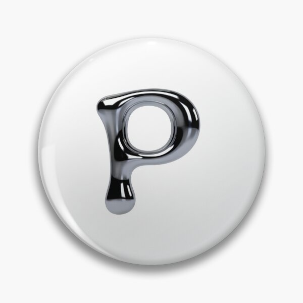Item preview, Letter P – 3D Liquid Chrome Tinsel Monogram Design designed and sold by uncoXab.