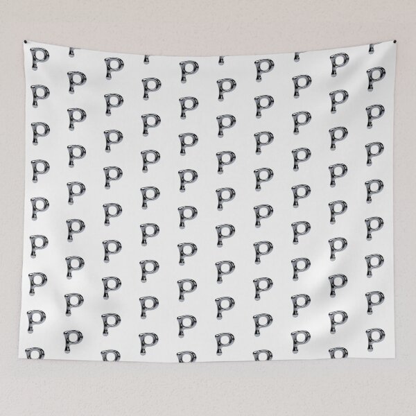 Item preview, Letter P – 3D Liquid Chrome Tinsel Monogram Design designed and sold by uncoXab.