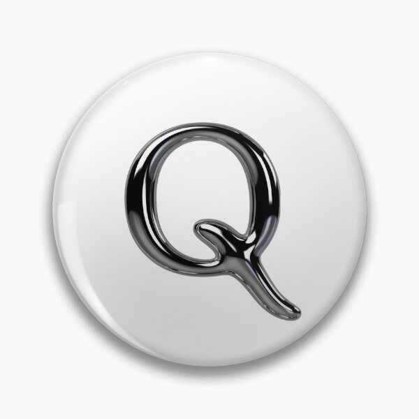 Item preview, Letter Q – 3D Liquid Chrome Tinsel Monogram Design designed and sold by uncoXab.