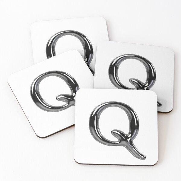 Item preview, Letter Q – 3D Liquid Chrome Tinsel Monogram Design designed and sold by uncoXab.